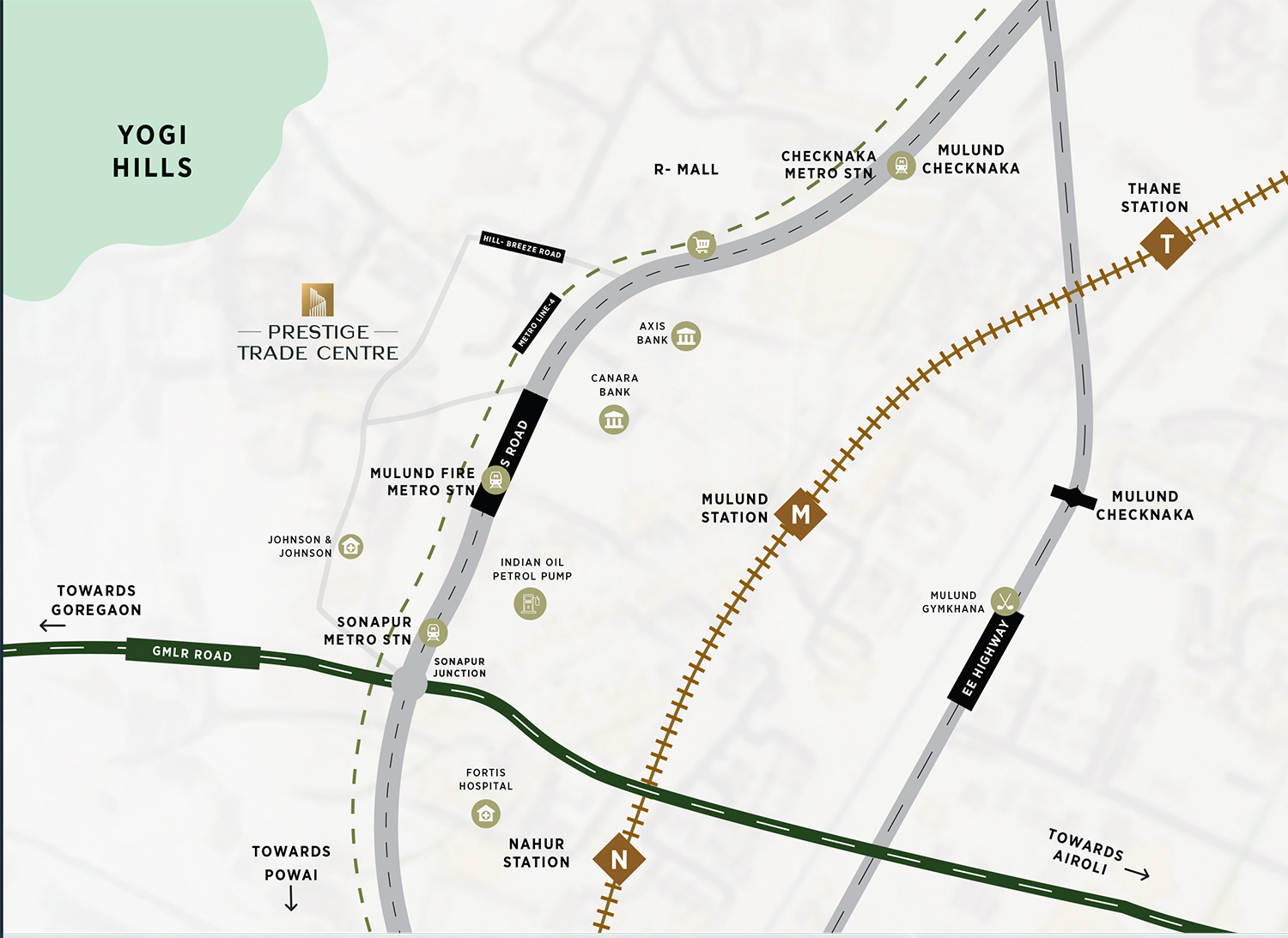 Prestige Trade Centre Location Map
